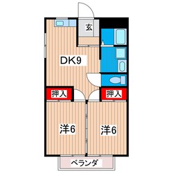 テクノハイム本宿　桜の棟の物件間取画像